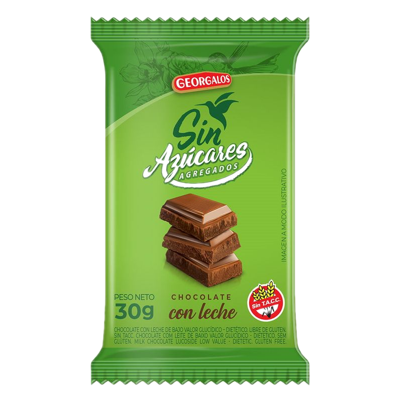 Chocolate Con Leche Georgalos Sin Azúcar 30 G