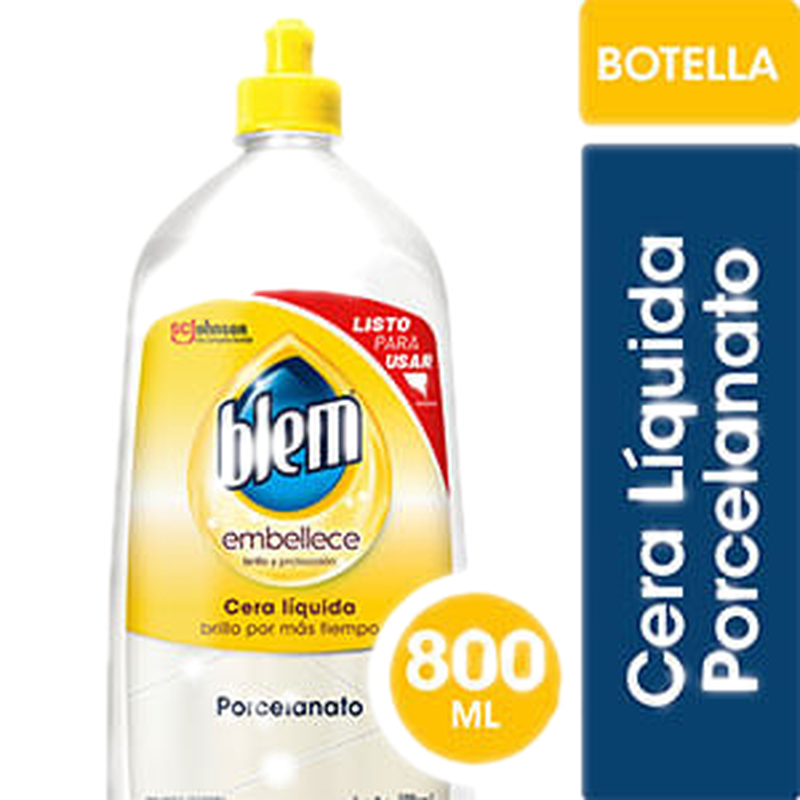 Cera Blem Porcelanatos Incoloro Botella 800 Ml