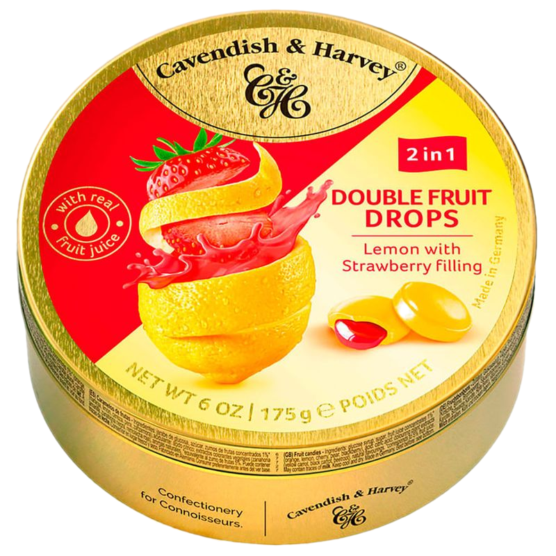 Caramelo Cavendish Limón Relleno Frutilla 175 G