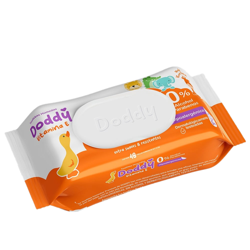 Toallitas Húmedas Doddy Vitamina E 48 Unidades