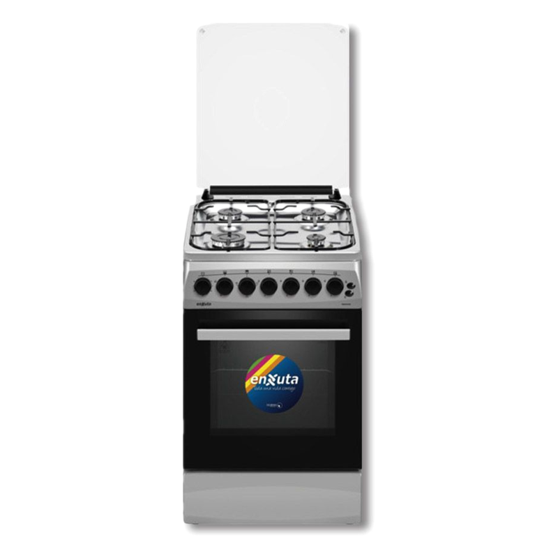 Cocina A Gas Enxuta 4 Hornallas Con Grill Eléctrico Cenx5542i Inox