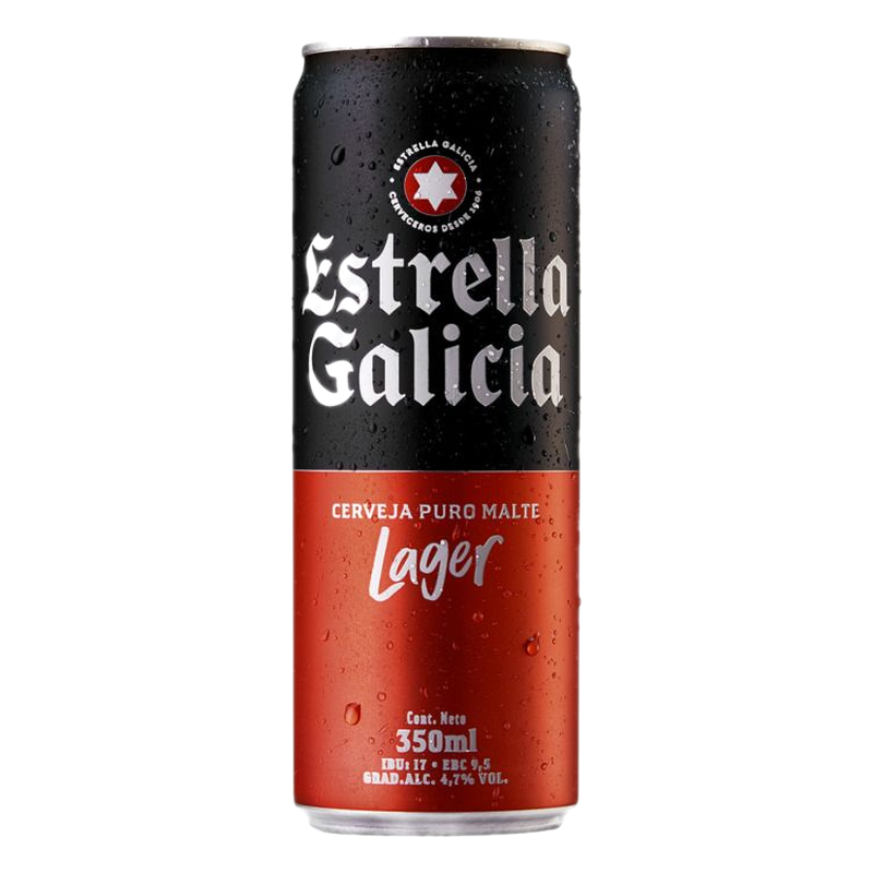Cerveza Estrella Galicia Lager Lata 350 Ml