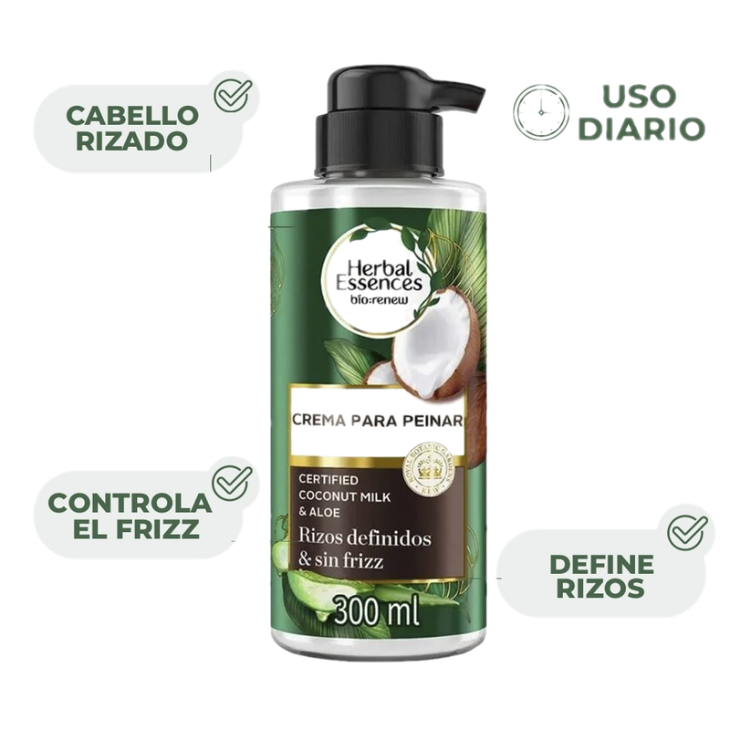 Crema Para Peinar Herbal Essences Coconut Milk 300 Ml