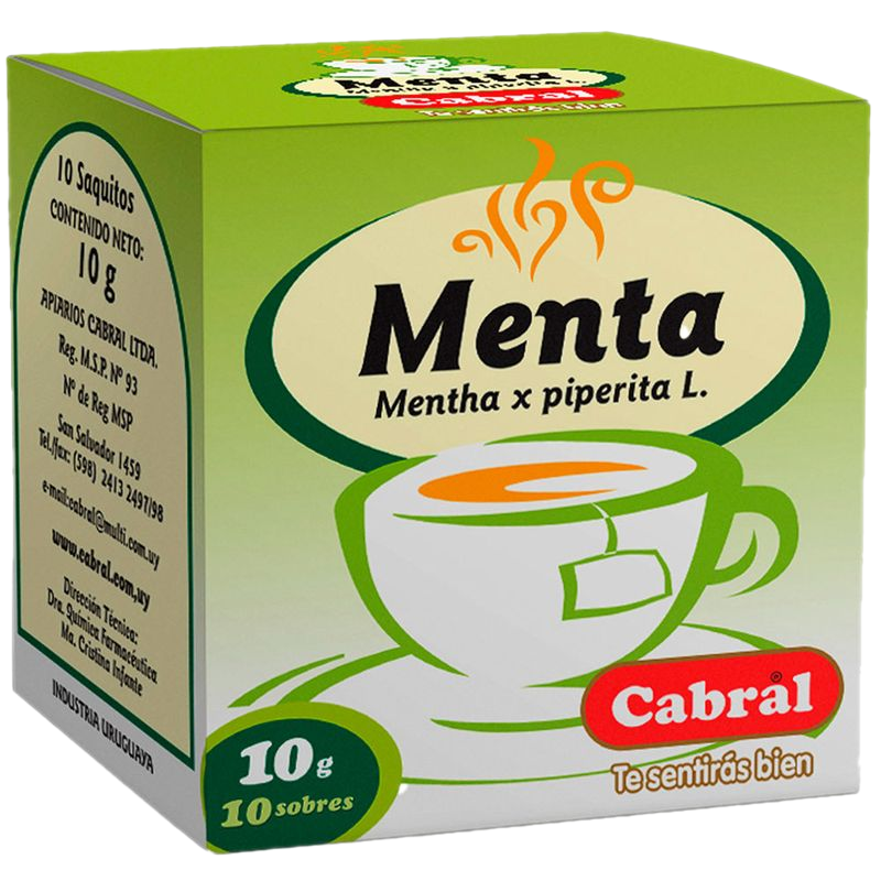 Té Cabral Menta 10 Unidades