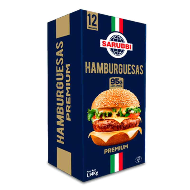 Hamburguesas Sarubbi 12 Unidades 1.140 G