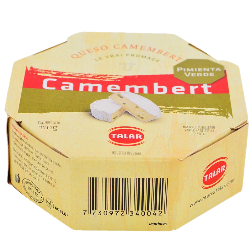 Queso Camembert Talar Pimienta Verde En Caja 110 G