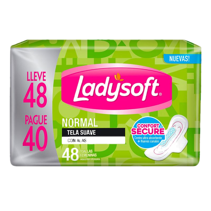 Toalla Femenina Ladysoft Normal Alas 48x40 Un.