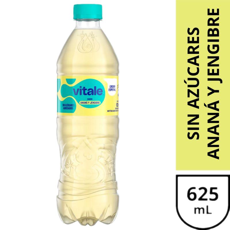 Agua Vitale Ananá Jengibre Cero 625 Ml