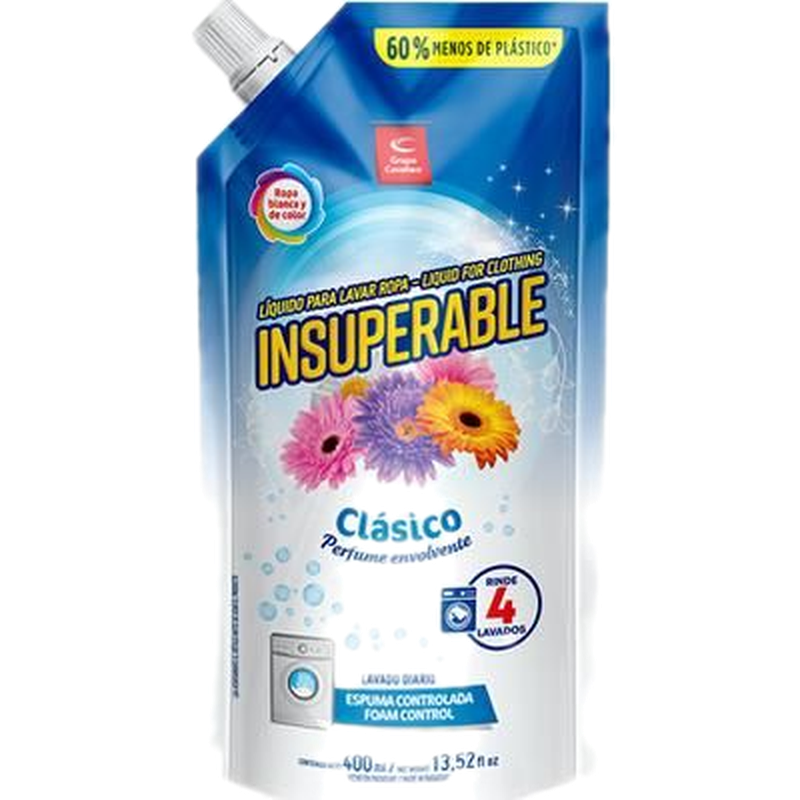Líquido Para Lavar Ropa Insuperable Clásico En Doypack 400 Ml