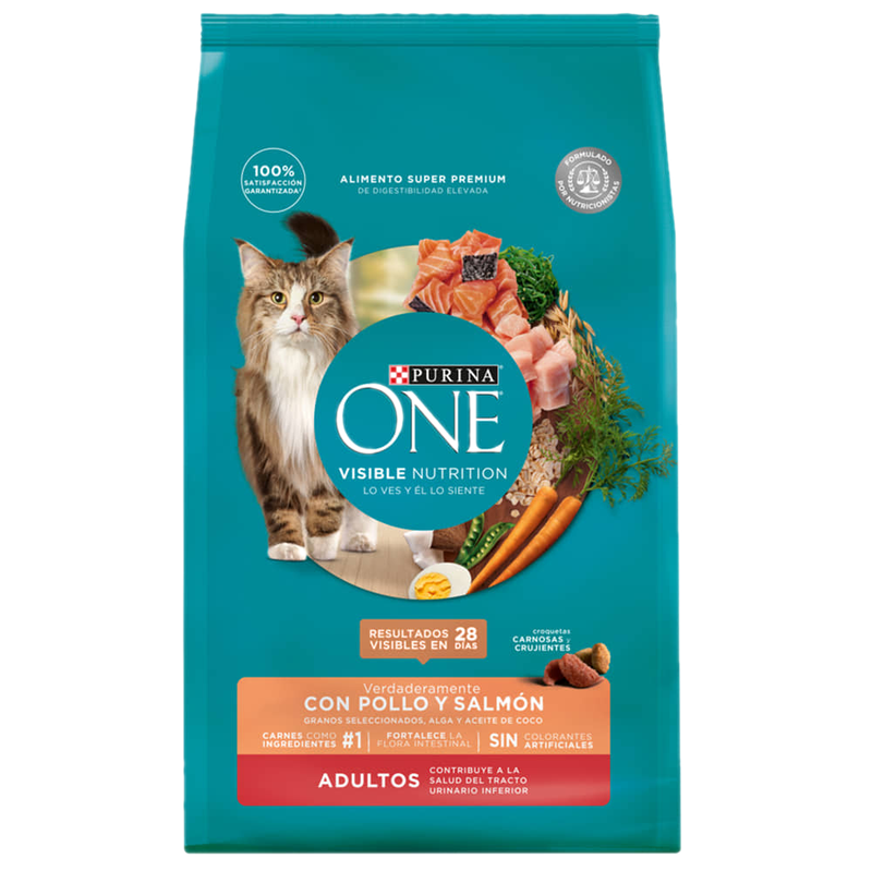 Alimento Para Gatos Purina One Sabor Salmón 500 G