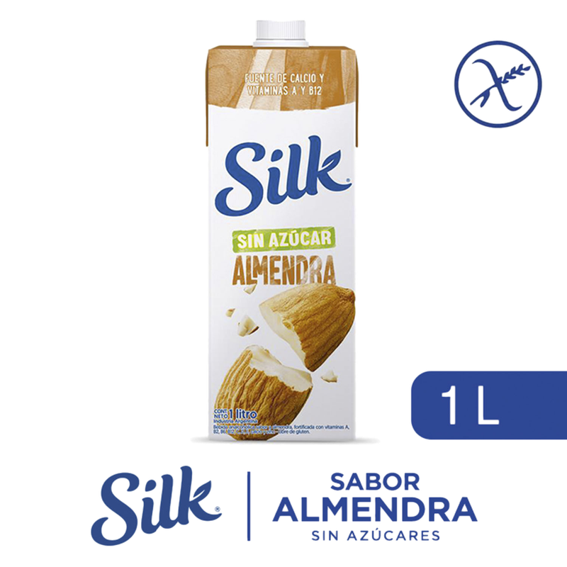 Leche Silk Almendra Sin Azucar Tetra 1 L