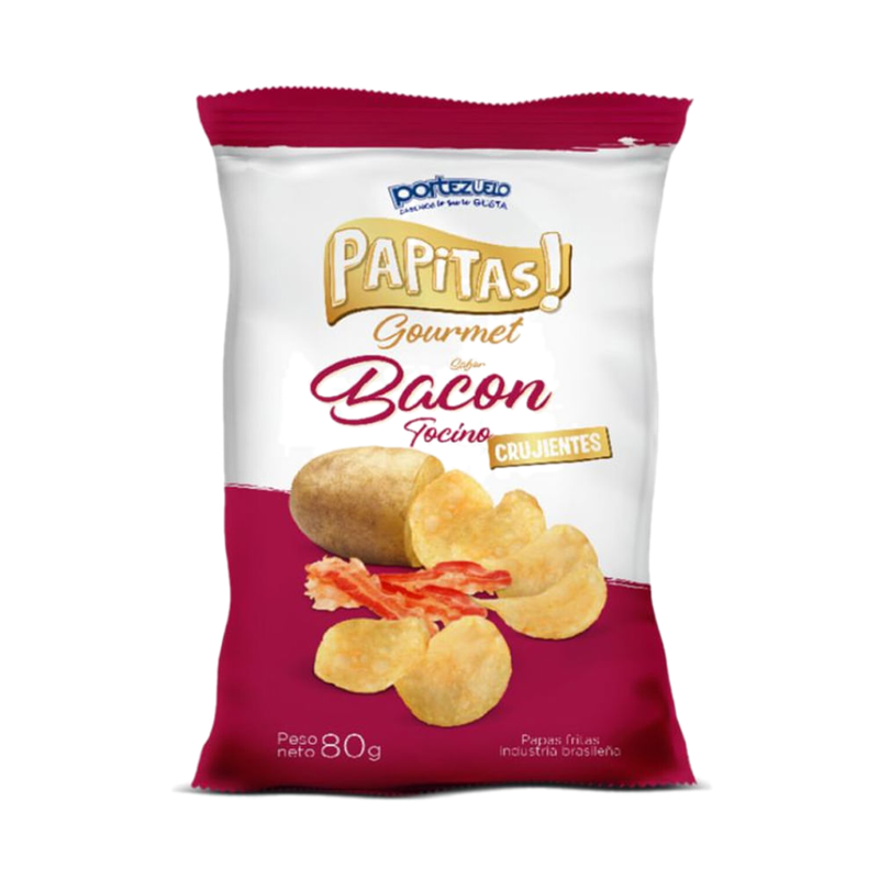 Papa Fritas Portezuelo Gourmet Sabor Bacon 80 G
