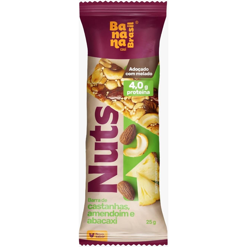 Barra De Cereales Nuts De Castañas Maní Y Ananá 25 G
