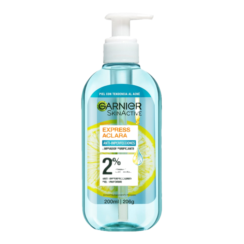 Gel Limpiador Garnier Aclara Antiacné 200 Ml