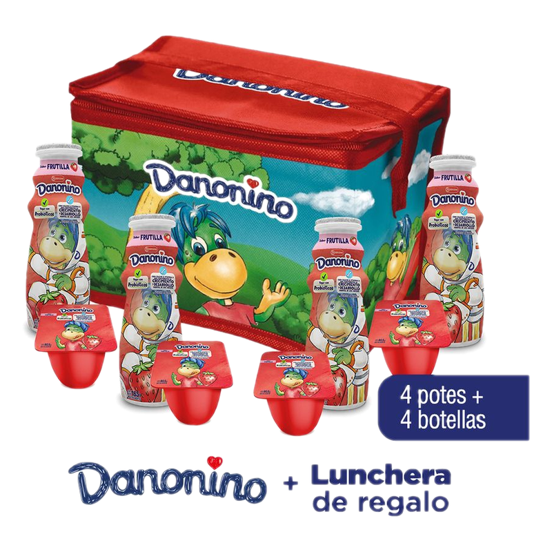 Pack Danonino Frutilla + Lunchera Térmica De Regalo