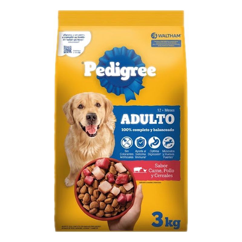 Alimento Para Perros Adulto Razas Medianas Y Grandes Pedigree 3 Kg