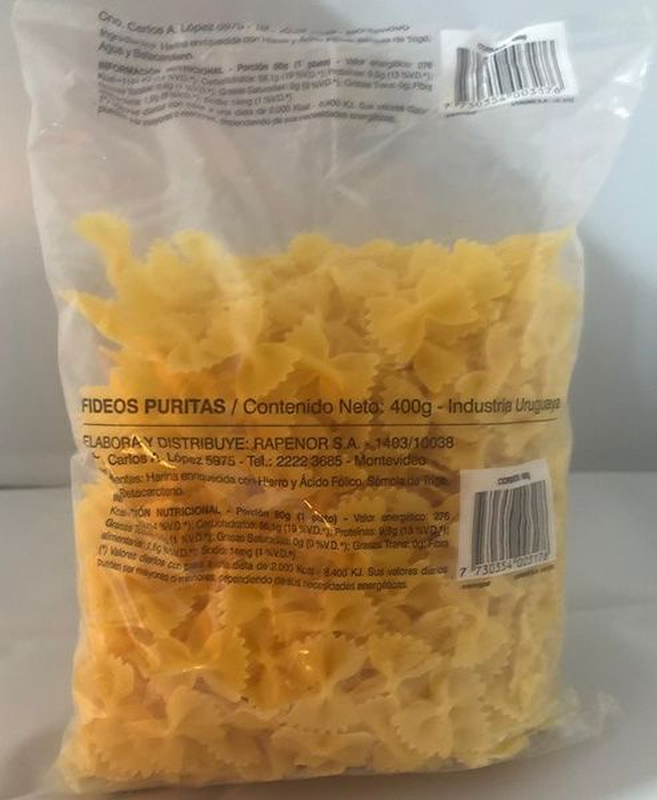 Fideos Puritas Semolados 500 G.
