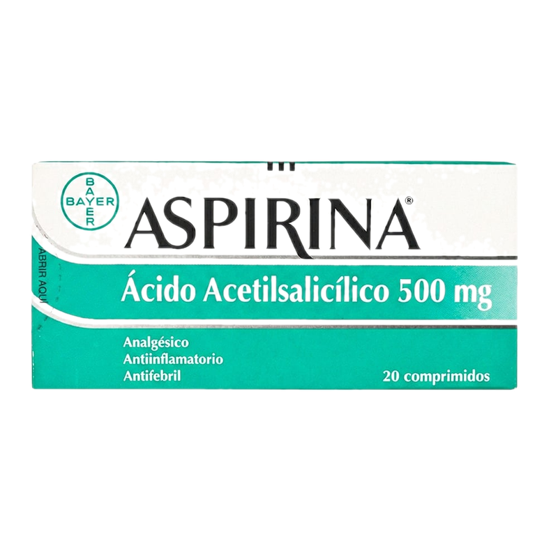 Aspirina 500 Mg 20 Comprimidos