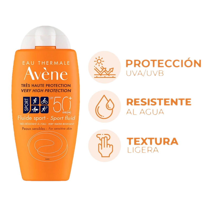 Protector Solar Avène Fluide Sport Fps50+ 100 Ml