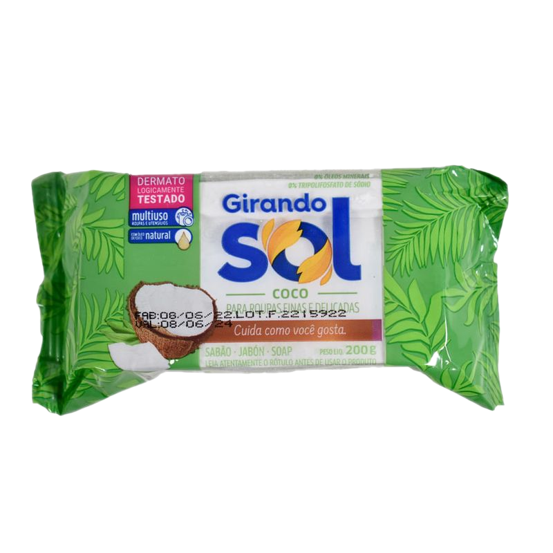 Jabón En Barra Girando Sol Coco 200 G