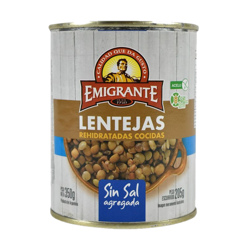 Lentejas Emigrante Sin Sal 350 G