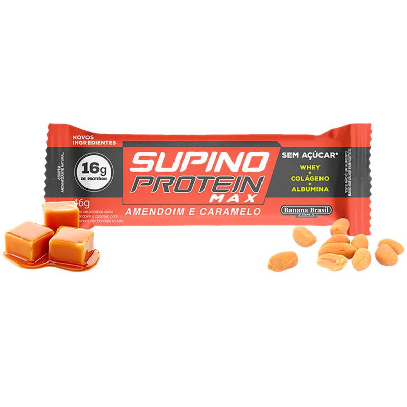 Barra Supino Protein Maní Caramelo Sin Azúcar 46 G