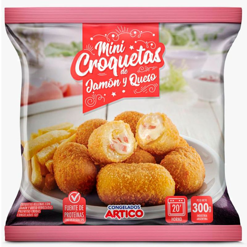 Mini Croquetas De Jamón Y Queso Ártico 300 G