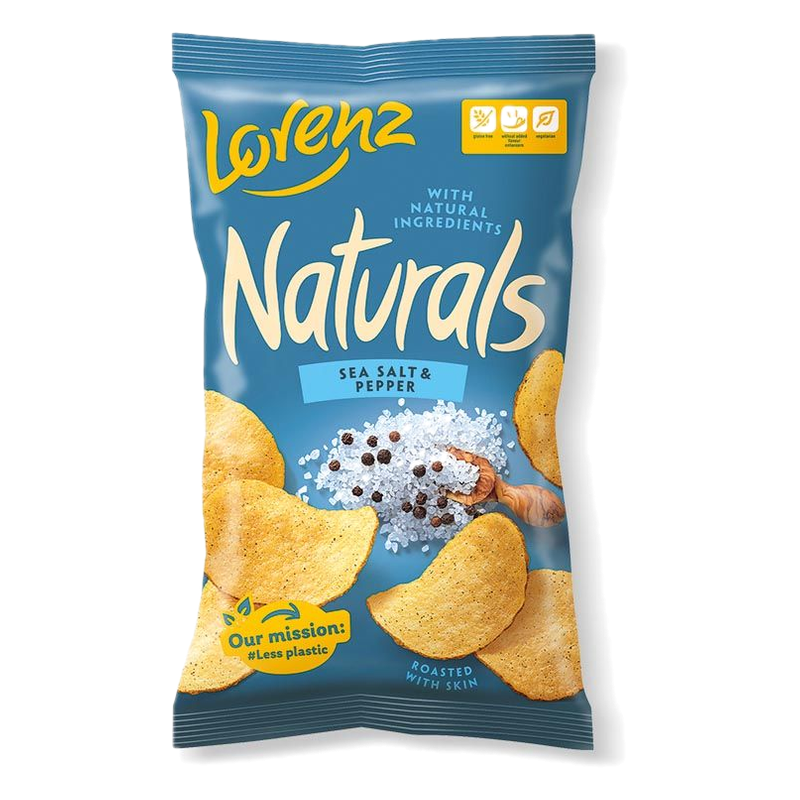 Papas Fritas Naturals Con Sal Marina Y Pimienta Lorenz 100 G