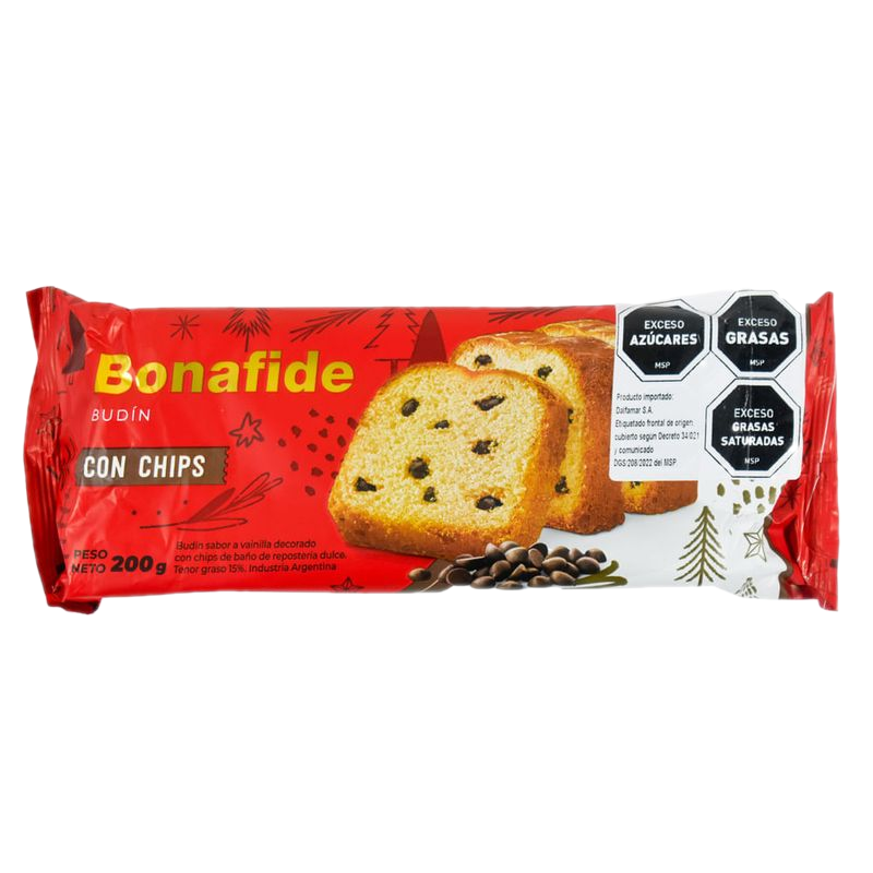 Budín Bonafide Chips Chocolate 200 G