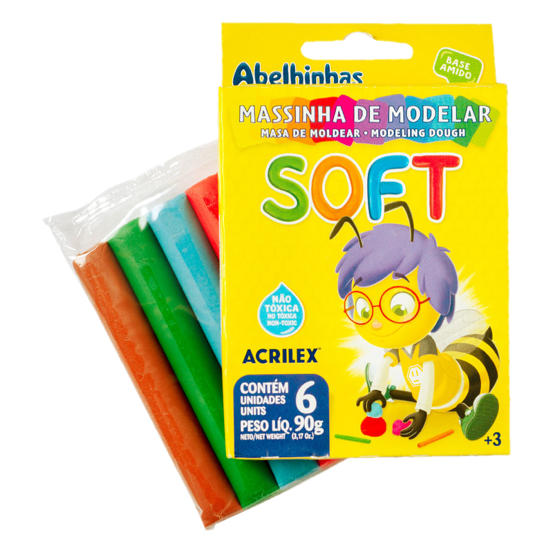 Masa Acrilex 6 Colores