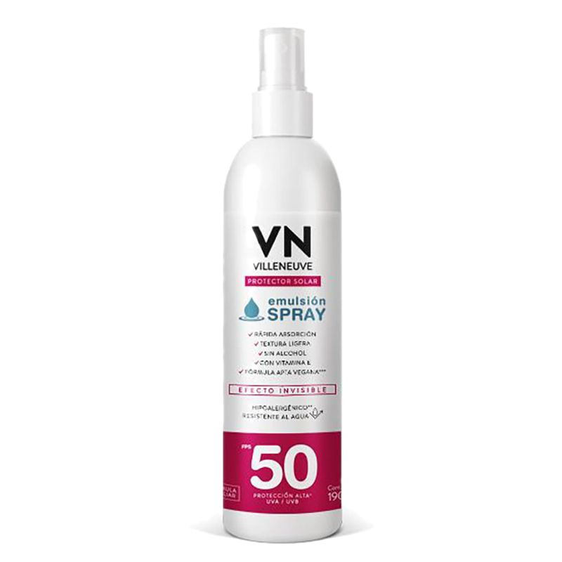 Protector Solar Emulsión Spray Vn Fps 50 190 M C 12