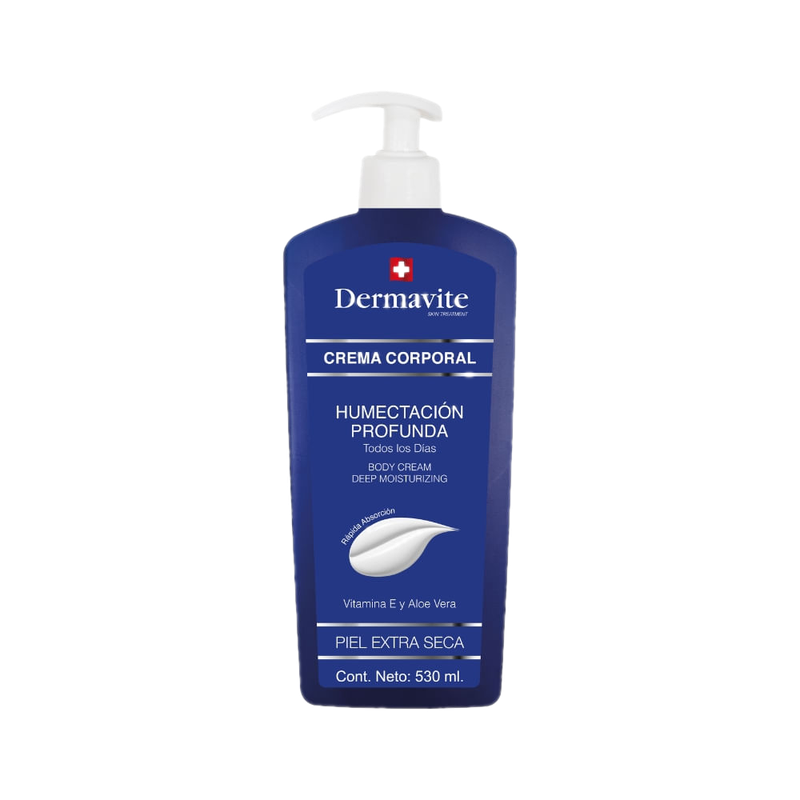 Crema Corporal Dermavite Hidratación Profunda Vit E Y Aloe 530 Ml