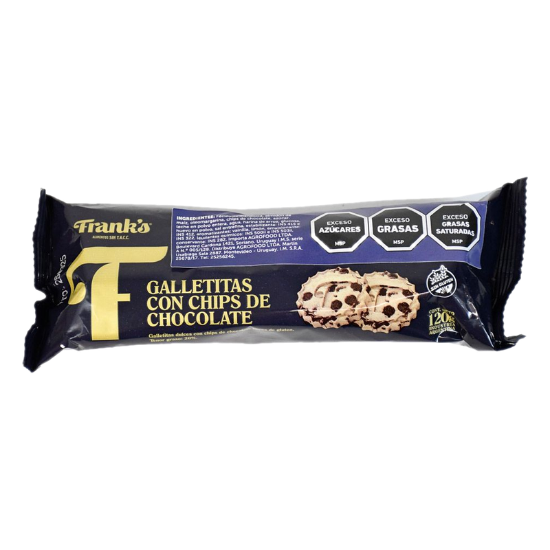 Galletitas Franks Con Chips De Chocolate Sin Gluten 130 G