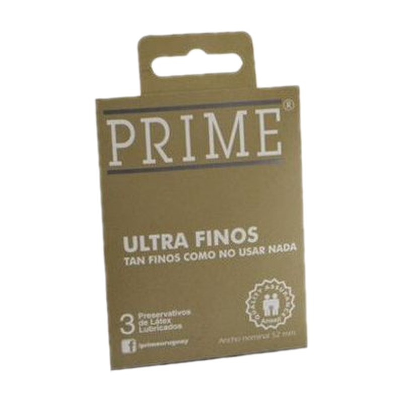 Prime Preservativos Ultra Finos Gris 3 Unidades