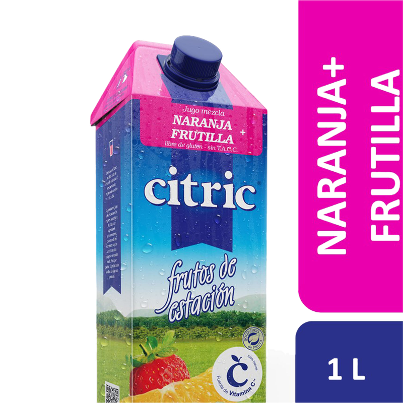 Jugo Citric Naranja-frutilla 1 L