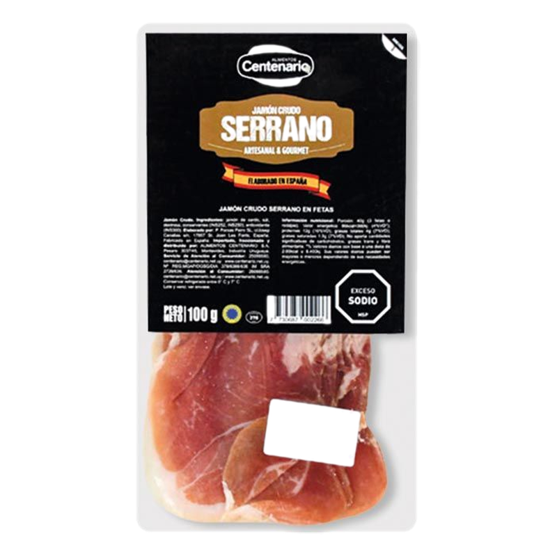Jamón Crudo Serrano Centenario En Fetas 100 G