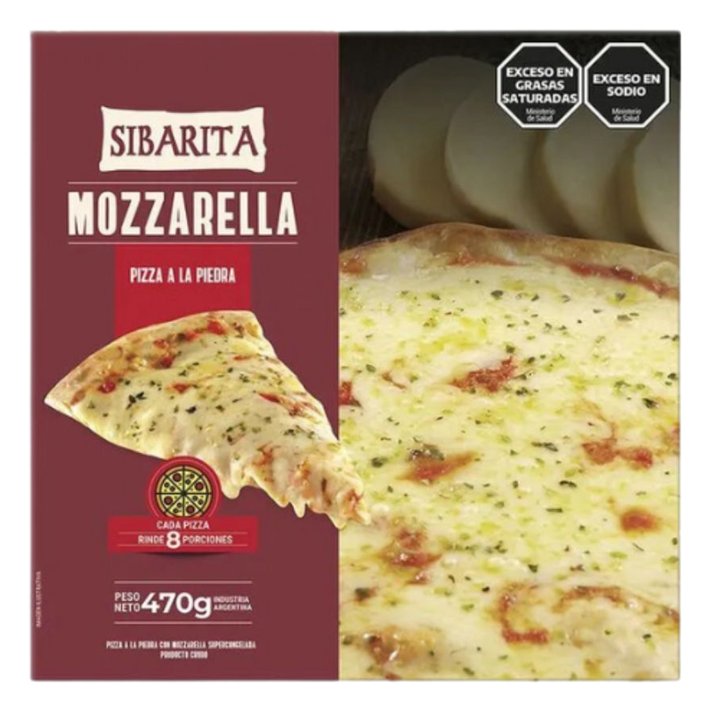 Pizza A La Piedra Con Muzzarella Sibarita 1 Unidad 470 G