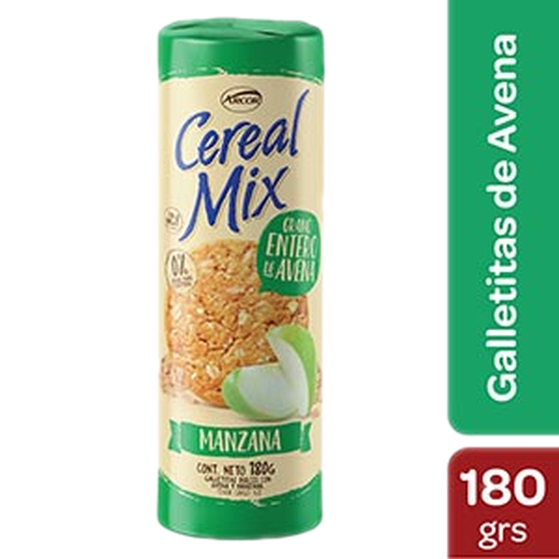 Galletas Cereal Mix Aven/manz.180 G Arcor