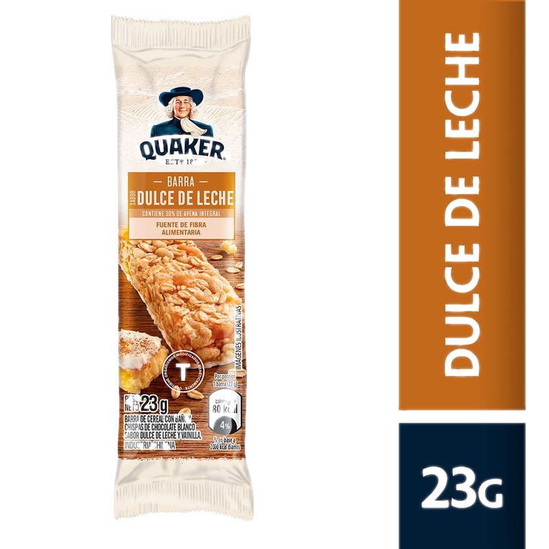 Barra Cereal Quaker Dulce De Leche 23 G