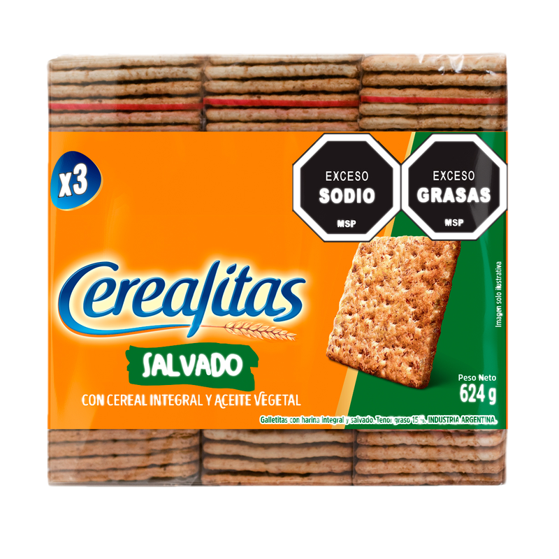 Galletas Salvado Cerealitas Tripack 600 G