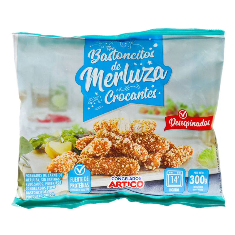 Bastoncitos De Merluza Crocante Artico 300 G