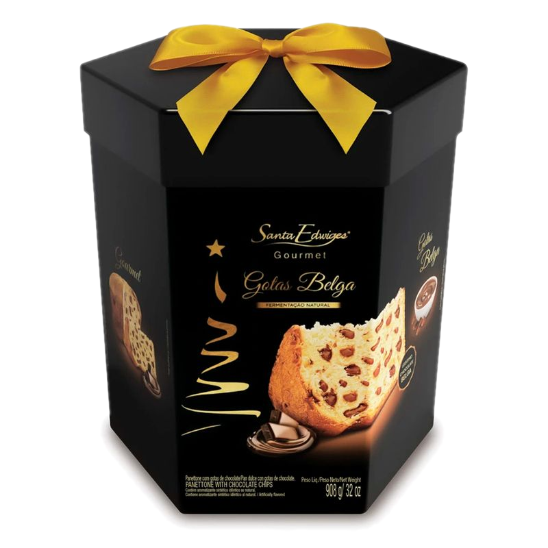 Panettone Santa Edwiges Gotas Chocolate Belga 908 G