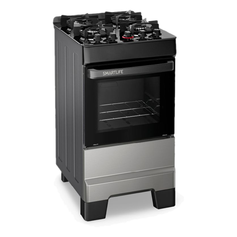 Cocina A Gas Smartlife 4 Hornallas Inox Sl-kbr504tg