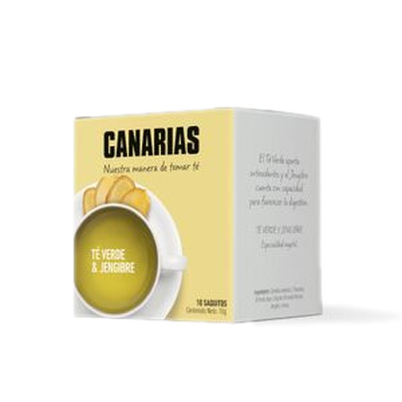 Te Verde Y Jengibre Canarias 10 Unidades