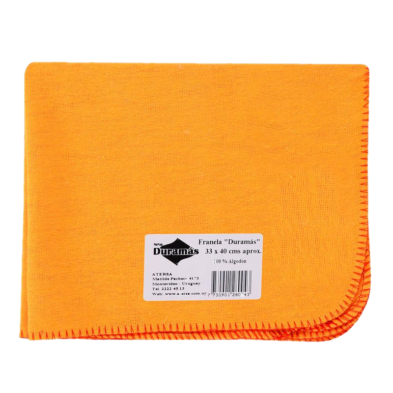 Franela Duramas Naranja 33x40 Cm