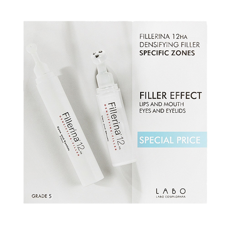 Cofre Fillerina Gel De Relleno De Labios 7 Ml + Gel De Relleno De Ojos 15 Ml Grado 5
