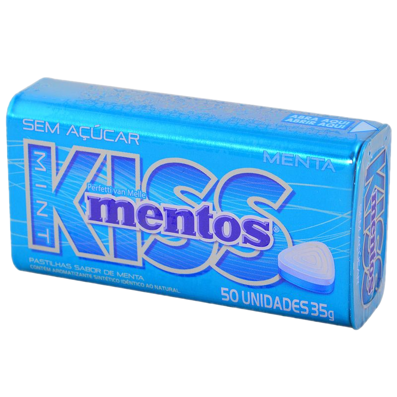 Pastillas Mentos Kiss Sin Azúcar Menta 35 G
