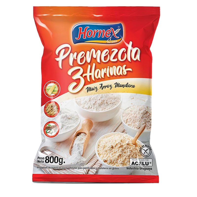 Premezclas 3 Harinas Hornex 800 G