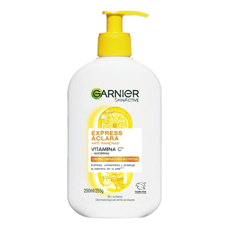Crema Limpiadora Garnier Clean Anti-manchas Vitamina C 250 Ml