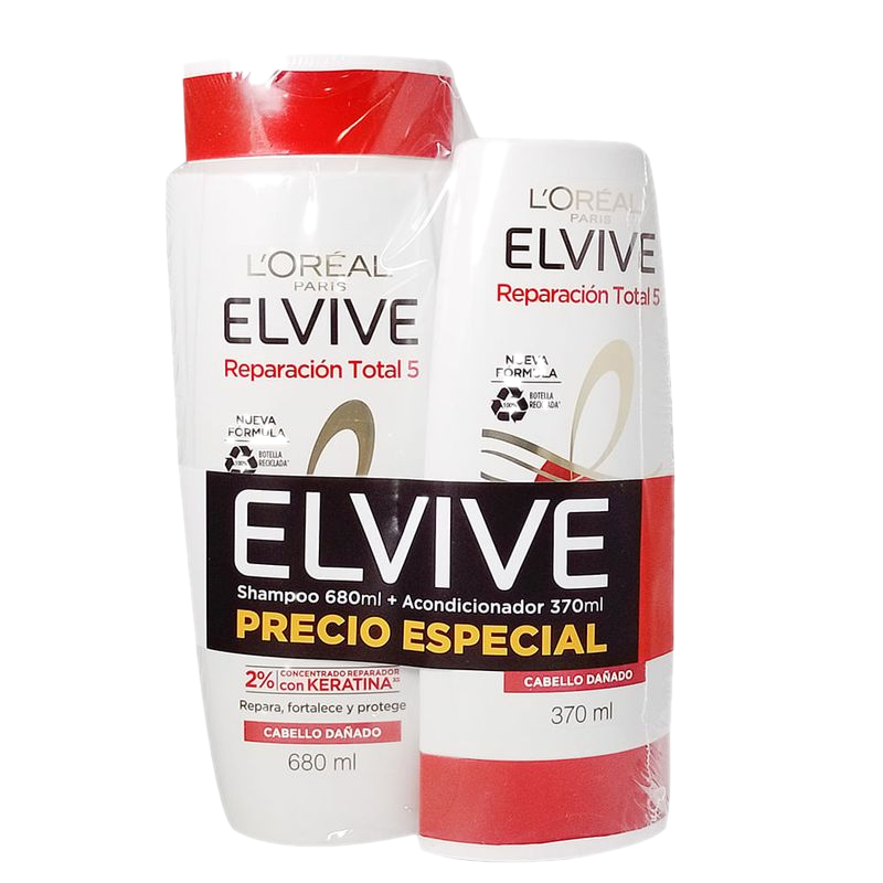 Pack Elvive Rt5 Shampoo 680 Ml + Acondicionador 370 Ml